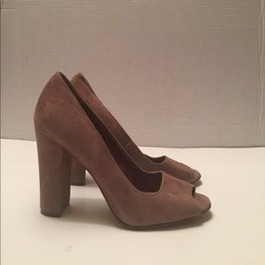 Boutique 9 suede open toe pumps